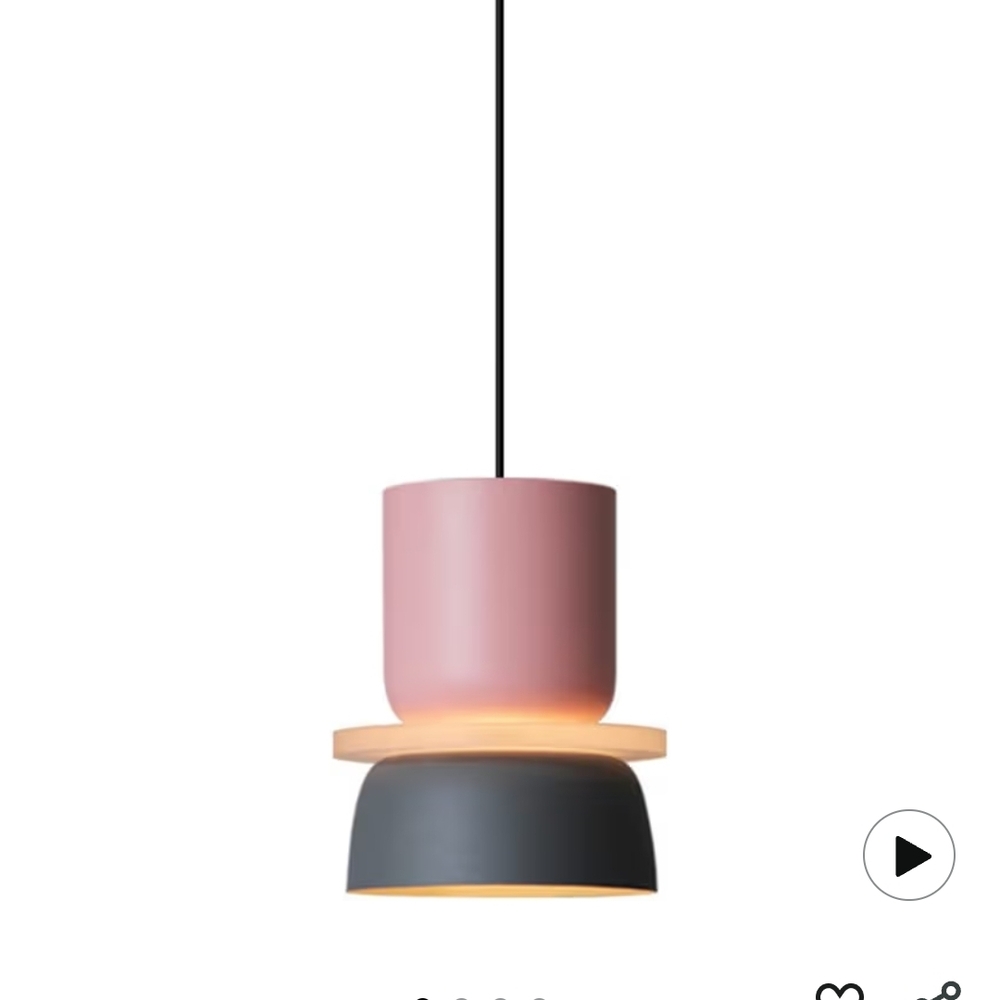 Qufute Nordic Modern Pendant Light,Colorful Pendant Light Fixture,Pink Hanging L